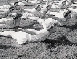 WACs (Women’s Army Corps) Recruits Exercising at Ft. Crook in Omaha, Nebraska